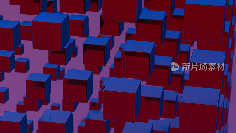 Abstract 3D background composed of cubes, creating a visually striking and geometrically complex landscape.
